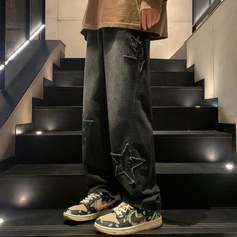 Starry Wide-Leg Denim Trousers™
