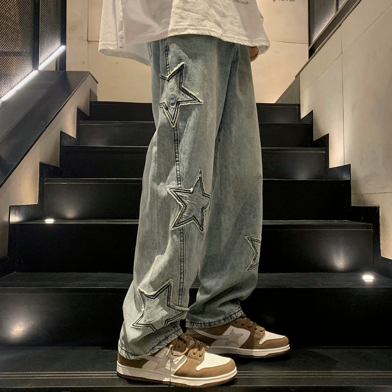 Starry Wide-Leg Denim Trousers™